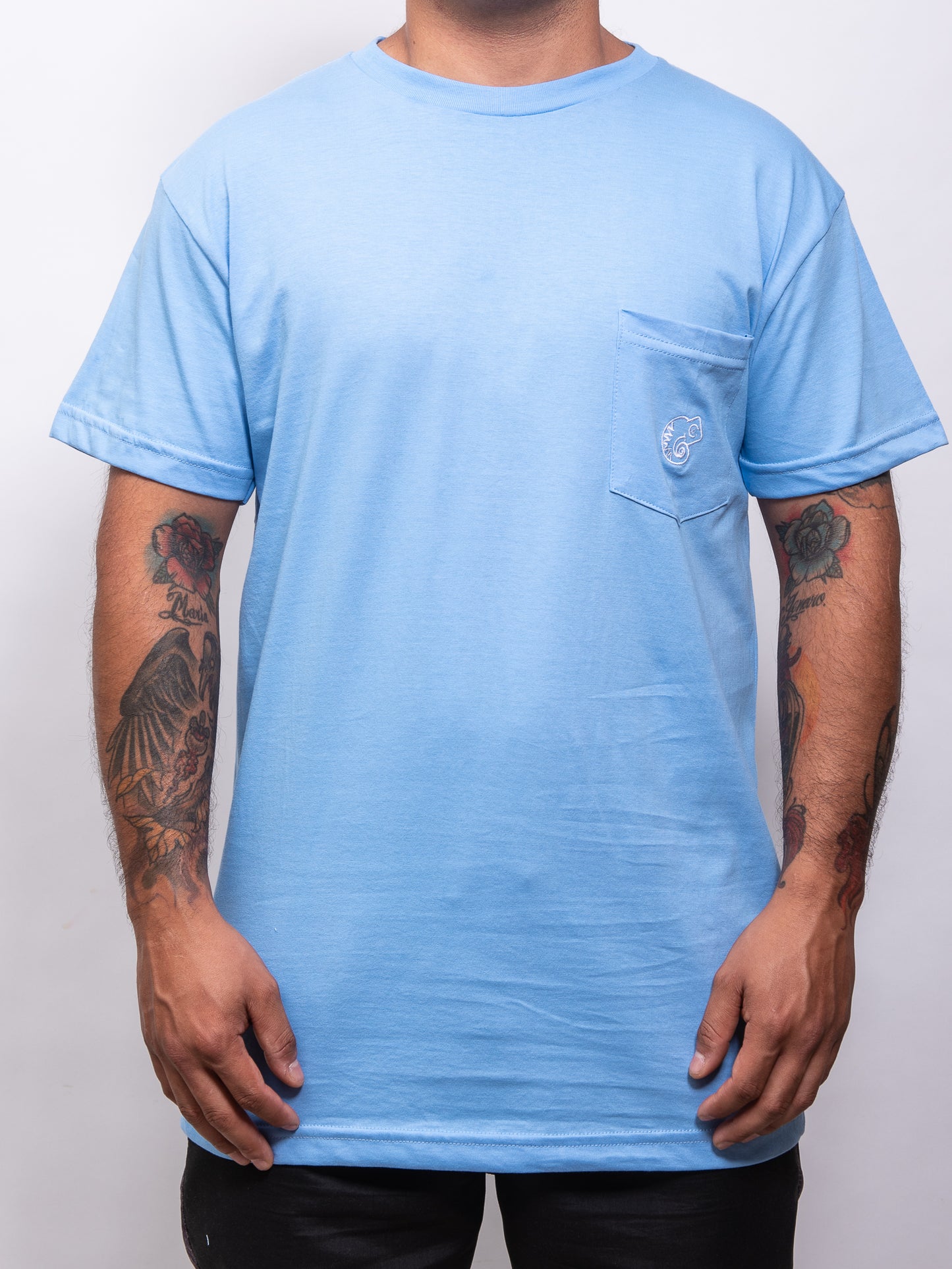 Polera UNK. Pocket Light Blue