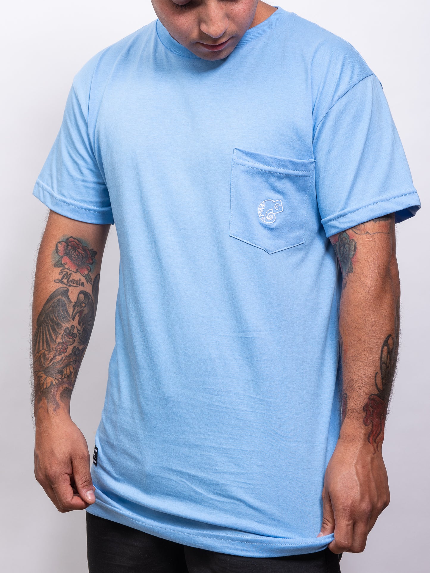 Polera UNK. Pocket Light Blue
