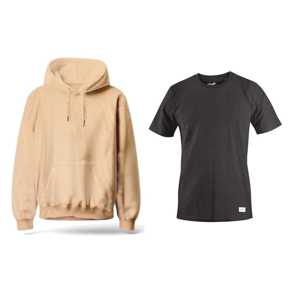 Pack Hoodie Acid Beige + Polera Infinity Black
